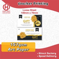 Voucher Printing / Coupon Printing Colour 140mm x 70mm