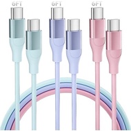 USB C Cable, 3 Pack 6 FT USB C Charger Cable 60W Type C to USB C Cable Fast Charging Cord for iPhone