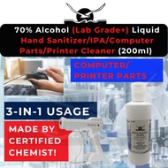 Isopropyl Alcohol (IPA) 70% Electronic/Printer/Computer Disinfectant 200ml Hand Sanitizer / Sanitizi
