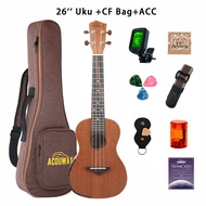 ACOUWAY Tenor Ukulele ukelele Starter Kit 26 Ukelele Hawaii Guitar classical Sapele wood / Mahogany wood body Rosewood fingerboard with FREE 8 GIFTS