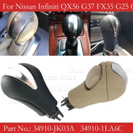 Gear Shift Knob Black Beige For Nissan Infiniti QX56 G25 G37 FX37 EX37 QX70 Q60 QX50 34910-1LA6C Bla
