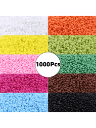 1000 Piezas Cuentas De Semillas De Vidrio Sólidas De 3mm De Color Sólido, Cuentas Enhebradas Del Mismo Color Para Hacer Pulseras Y Collares De Bricolaje