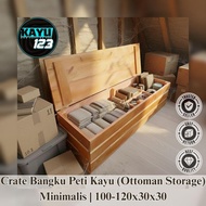 Wooden Crate Meeting Bench Wooden Crate Minimalist Storage Box - BOX106