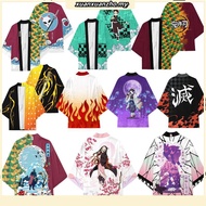 New Anime Demon Slayer Kimono Zenitsu Tanjirou Cosplay Haori Cardigan Casual Tops
