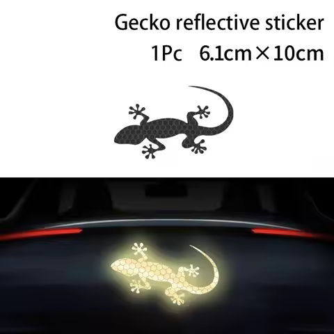 Gecko Reflective Strips Sticker for Black Car Adhesive Safety Mark Warning Tape Automobile Motorcycl