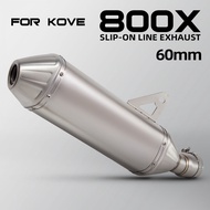 For KOVE 800X 800 X Adventure Rally Pro Motorcycle Exhaust Modified Stainless Slip on Line Muffler w