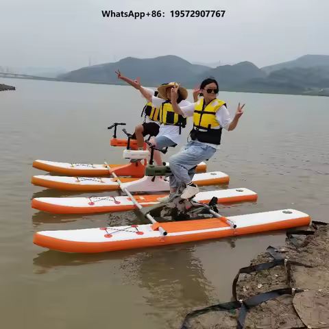 Inflatable Water Exercise Bike Bicycle Water Pedalo Bike