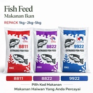 Makanan Ikan Repack 1kg 2kg 5kg | Fish Feed 8811 8822 9922 | Murah & Berkualiti
