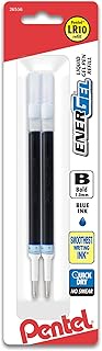 Pentel Refill Ink - for EnerGel Pen 1.0mm Metal Tip, Bold, Blue Ink 2 Pack