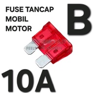 Large Plug-in Fuse 10A (Pius Fuse Fuse Flat Plug 10 A Ampere 12V 24V 36V 48V 58V Car Motorcycle Dc E