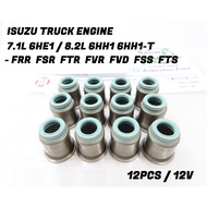 SANWA Japan Viton Valve Seal - Isuzu 6HE1 7.1L 6HH1 6HH1T 8.2L Engine Truck Bus NRR FRR FSR FTR FVR 