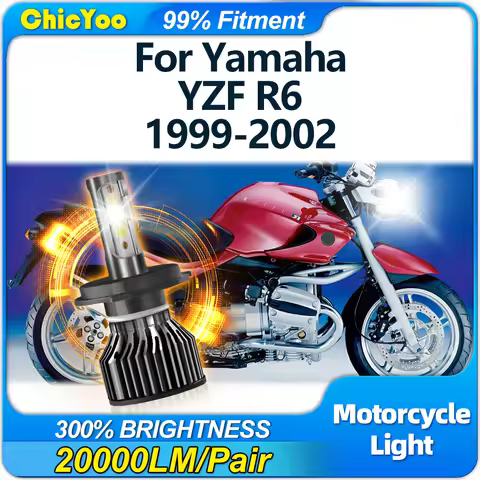 120W H4 LED Headlight Bulb 20000LM Canbus No Error Motorcycle Head Lamp 6000K White For Yamaha YZF R