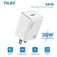 TYLEX XA16 30W Max USB-C PD Fast Wall Charger Smart Chip Inside Universal Charger with Type-C Cable