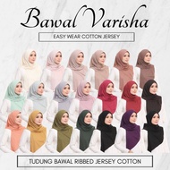 Tudung Bawal Varisha Ribbed color (borong)