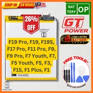 Compatible With OP F19S F19 F17 F11 F9 Pro F7 F5 Youth F3 F1S F1 Plus Battery Replacement Bateri Gan