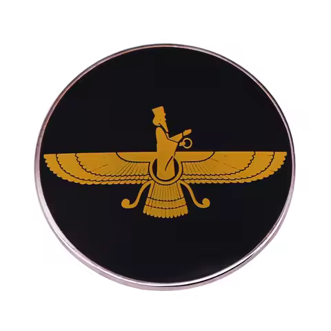 FARVAHAR AHURA MAZDA Enamel Pin Brooch Badge