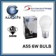IWACHI # A55 6W BULB  E27 WARAM WHITE 3000K