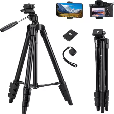 Fotopro DIGI-3400 Camera Tripod, 48" Phone Tripod with Wireless Remote Lightweight Aluminum Tripod f