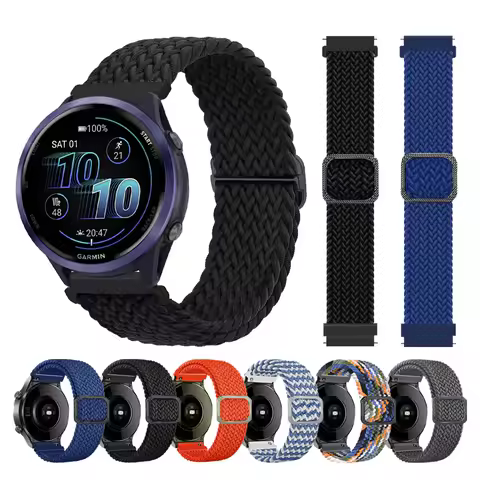 Nylon Watch Strap 20/22mm For Garmin Forerunner 570 165 245 255 Music/Vivoactive 6 5 4 Bracelets For