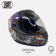 RXR K691-7 Motorcycle Helmet Full Face With Visor Capac Lens Visors With Wind Protection