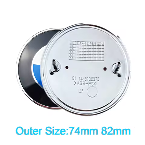 2pcs 82mm 74mm Car Emblem Badge Hood Front Rear Trunk Logo for Bmw E46 E39 E38 E90 E60 Z3 Z4 X3 X5 X