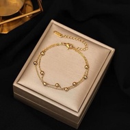 DF53 - titanium Pepper Seed Two Layer Bracelet