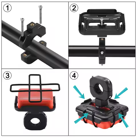 Universal Bicycle Speaker Mount Anti-slip Fixed Holder Portable Speaker Mount for JBL GO 4/GO 3/GO 2