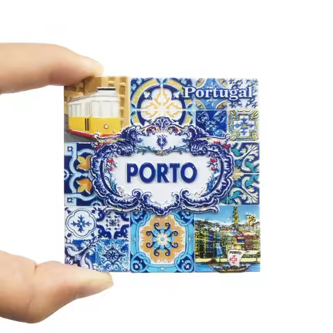 Portugal Porto Vintage Tile Magnetic Refrigerator Magnets Travel Souvenir Decoration Personalized
