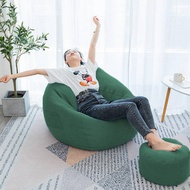 Lazy Sofa Bean Bag Fabric Sofa Small Apartment Simple Single Sofa Chair Casual Fabric Modern Simple Chair