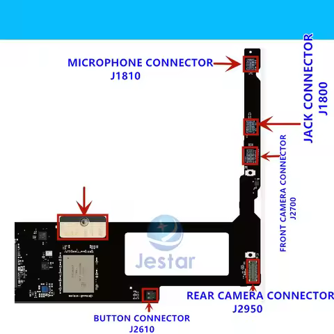 5pcs/lot Battery Camera JACK MICROPHONE FPC Connectors For iPad 9.7 2018 A1893 A1954 On Motherboard
