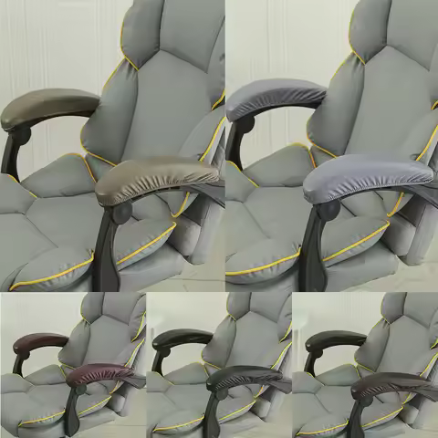Solid Color Office Chair Armrest Cover Chair Grip Gloves Computer Chair Arm Cover Leather Chair Elas
