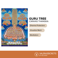 Guru Tree Canvas Thangka - A3 Canvas/Poster Canvas