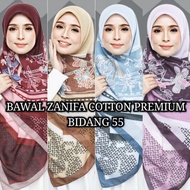 Tudung Bawal Zanifa Cotton Premium Bidang 55 (Borong)
