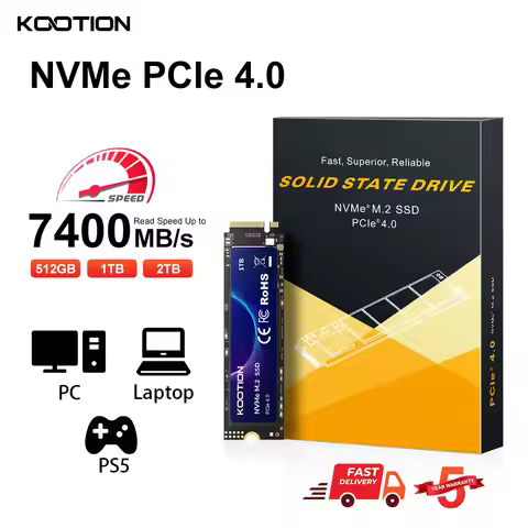 KOOTION X16 M.2 NVMe SSD 2TB 1TB 512GB M2 SSD Disk 7400 MB/S M.2 PCIe4.0 2280 Internal Solid State D