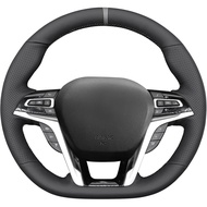 MEWANT Steering Wheel Cover for LDV Maxus D90 2017-2020 Hand-Stitched Suede Genuine Leather Car Stee