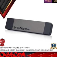 Promo! V-GeN SSD Portable Platinum 512GB USB 3.2 Type-C External Vgen 512 GB Murah