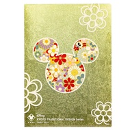 Disney x Kyoto Traditional Kamiya Gold Leaf Clear File A4 Mitsumaru Mickey Mouse & Minnie Mouse Good