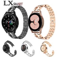適用三星S2/3手錶Galaxy watch4/5D字鑲鑽金屬不鏽鋼錶帶active2
