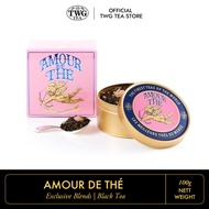 TWG Tea | Amour De The, Loose Leaf Darjeeling Black Tea in Caviar Gift Tea Tin, 100g