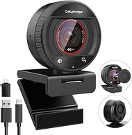 4K Webcam for PC 1080P@60fps Web Cam PDAF Auto Focus Webcam Dual Noise-Cancelling Mics & 8X Zoom, 73