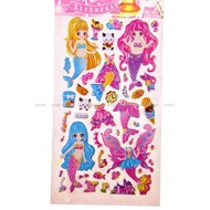Smart Panda Embossed Mermaid Children's Stickers YLS-025 Cute Stationery Paper Stickers for Crafts a