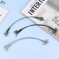 TAR 10Pcs 10/15/20/25/30CM Anti-bite Steel Wire Leash Lure Fishhook Line Trace Wire Leader With Swiv