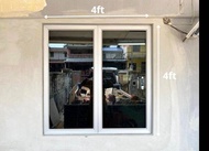 Aluminum Casement Window (1 Set 2 Panels) - Size 47x47 Inches  - Indoor Use - Ready Stock