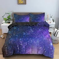 3D Galaxy Print Duvet Cover Set Universe Printed Bedding Sets King Queen Twin Size 1 Duvet Cover wit