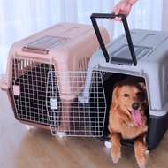 H-Y/ Pet Flight Case Trolley Dog Box with Wheels Medium Size Corgi out Dog Cage Air China Large Size KBMW