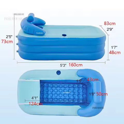 Portable Foldable Inflatable Bathtub Full Body Household Thickened Adult Spa Bath Soaking Steam Tub