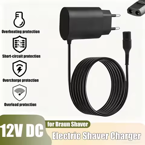 12V 0.4A EU Plug Power Supply for Braun Shaver S9 S8 S7 S6 S5 S3 S1 Portable Travel Charger Power Ad