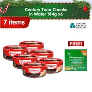 Century Tuna Chunks in Water 184g Pack of 6 P_)2