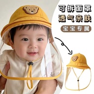 [Ready Stock] Baby Protective Mask Little Month Age Spring Autumn Hat 0-1 Years Old Baby Outing Medi