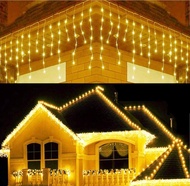 Street Garland on The House Christmas Lights Outdoor Garden Decor 5M Droop 0.4-0.6m Festoon Curtain